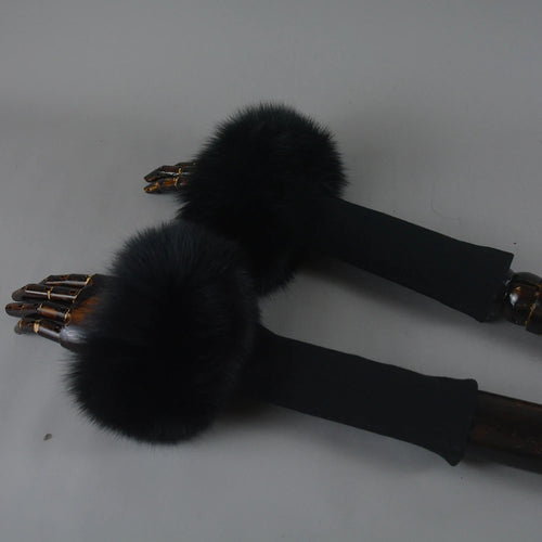 Fox Fur Cuff Arm Warmer Lady Bracelet Real Fur Wristband Glove High Quality Fox fur Cuffs Hot Sale Wrist Warmer